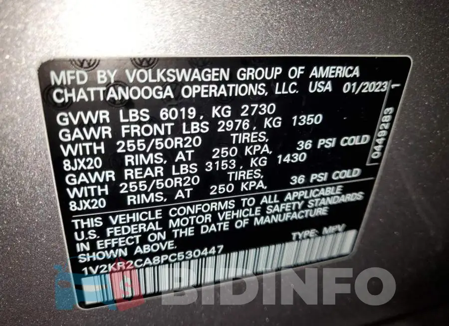 1V2KR2CA8PC530447 Photo# 13