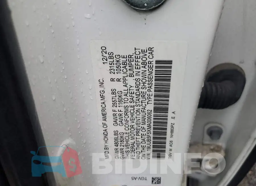 19UUB5F5XMA006062 Photo# 13