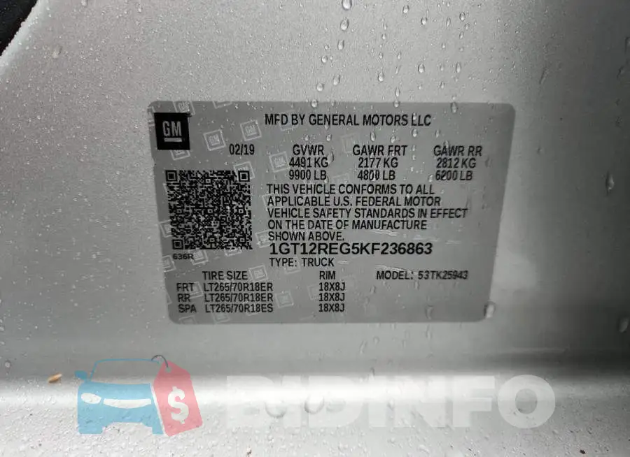 1GT12REG5KF236863 Photo# 12