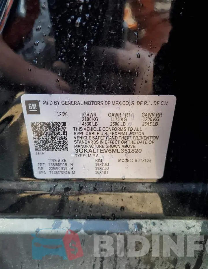 3GKALTEV6ML351820 Photo# 14