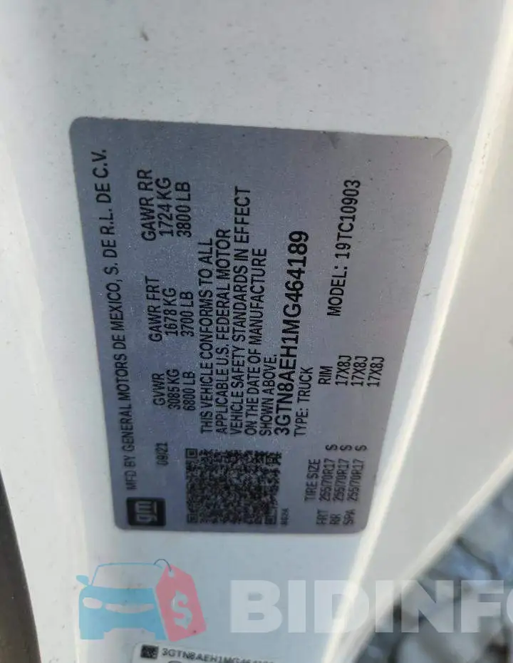 3GTN8AEH1MG464189 Photo# 12