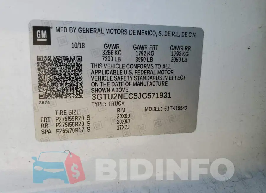 3GTU2NEC5JG571931 Photo# 12