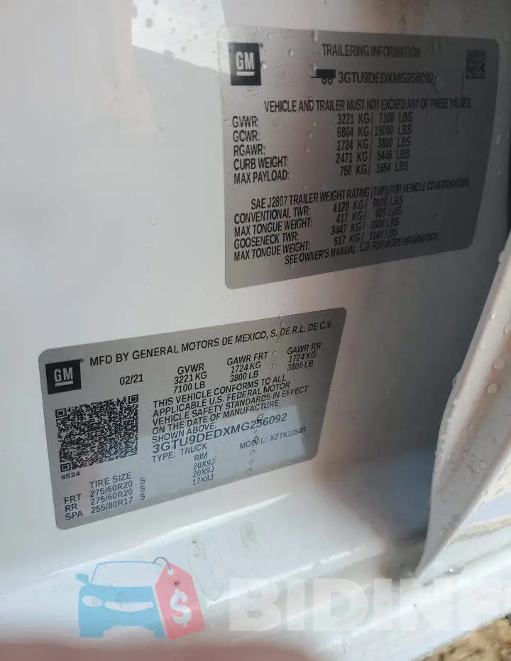 3GTU9DEDXMG256092 Photo# 12