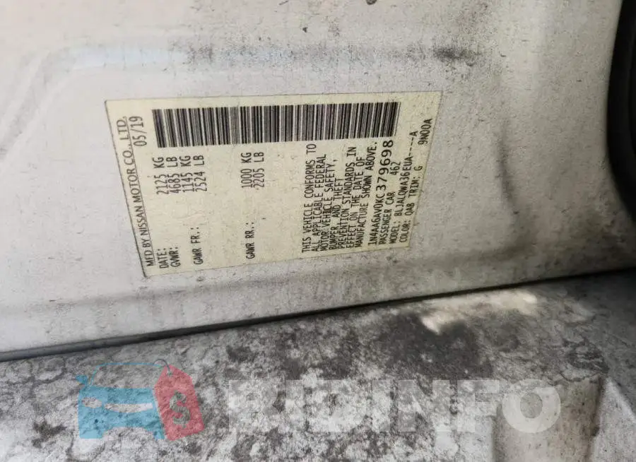 1N4AA6AV0KC379698 Photo# 12
