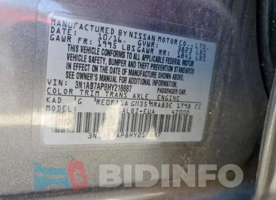 3N1AB7AP8HY218887 Photo# 13
