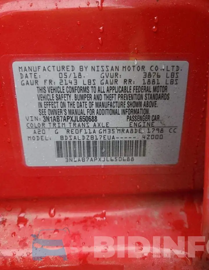 3N1AB7APXJL650688 Photo# 12