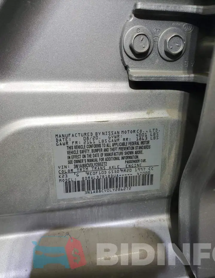 3N1AB8CV0LY286272 Photo# 13