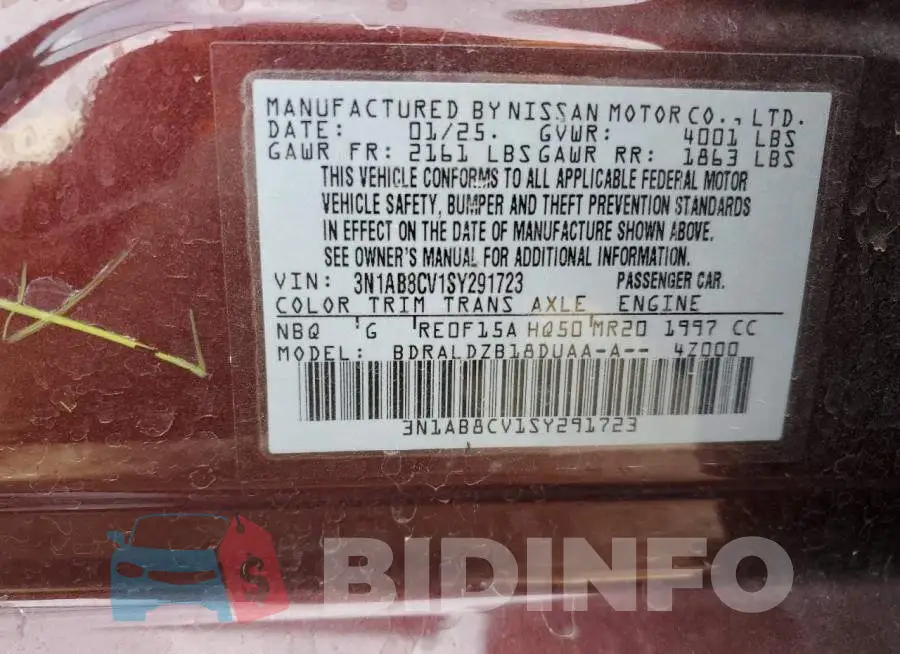 3N1AB8CV1SY291723 Photo# 12