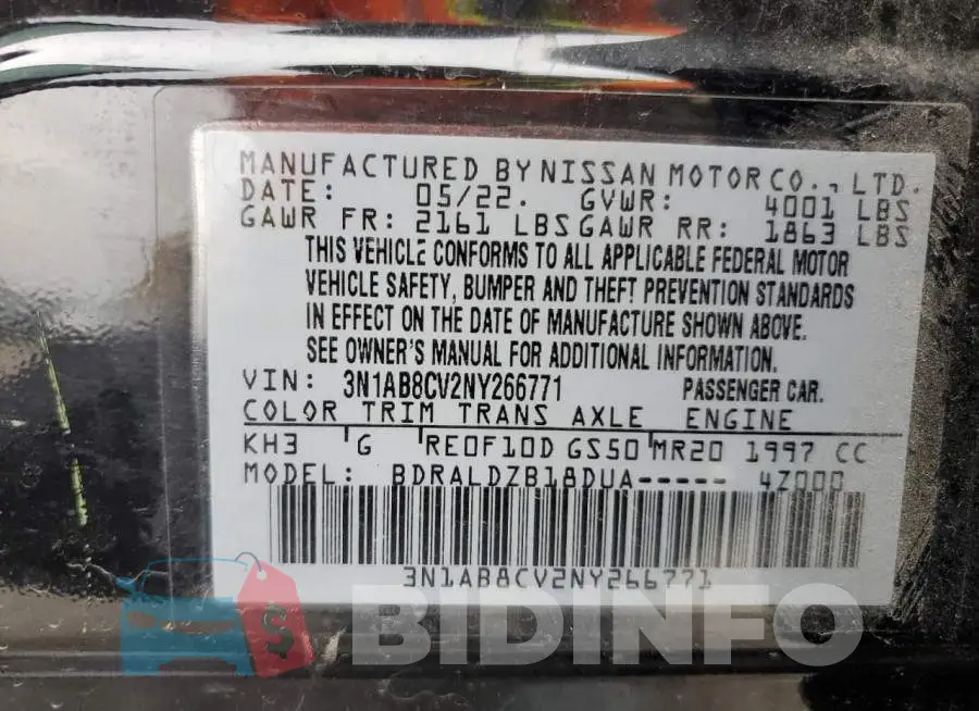 3N1AB8CV2NY266771 Photo# 13