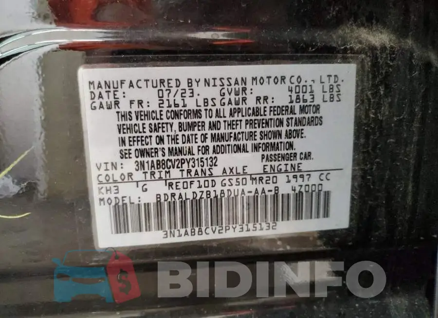 3N1AB8CV2PY315132 Photo# 12
