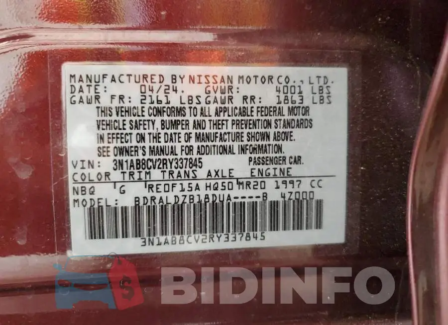 3N1AB8CV2RY337845 Photo# 12