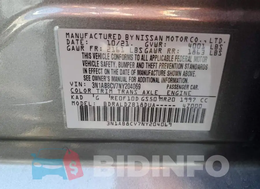 3N1AB8CV7NY204069 Photo# 13