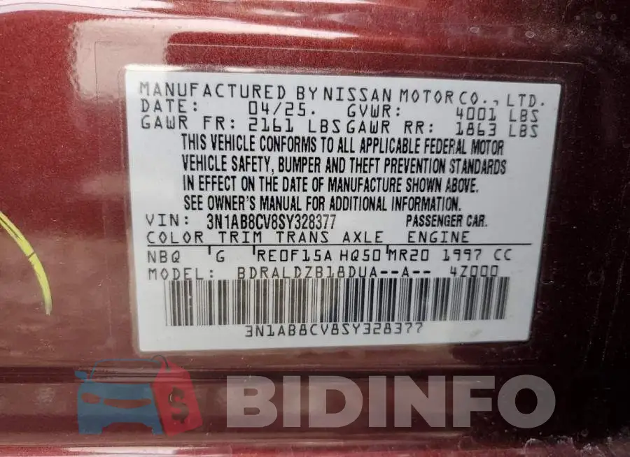 3N1AB8CV8SY328377 Photo# 12
