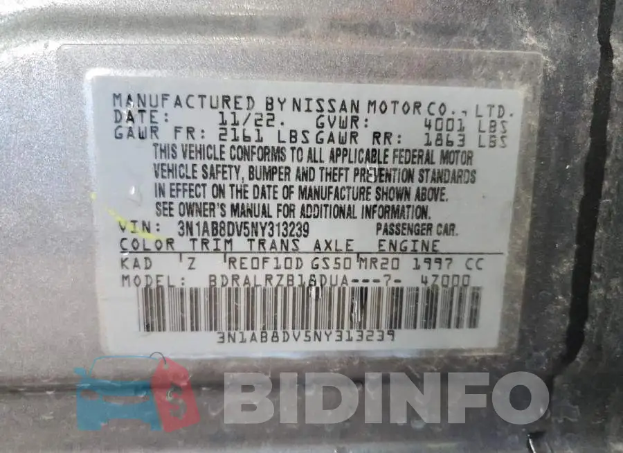 3N1AB8DV5NY313239 Photo# 12