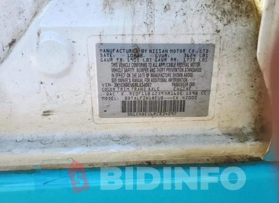 3N1CN8EV6RL834097 Photo# 12