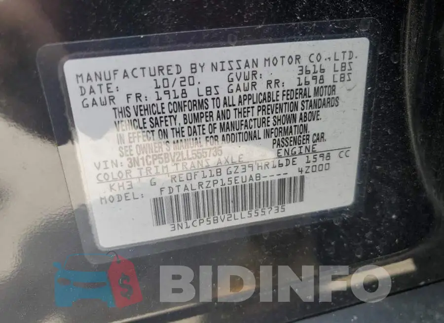 3N1CP5BV2LL555735 Photo# 12