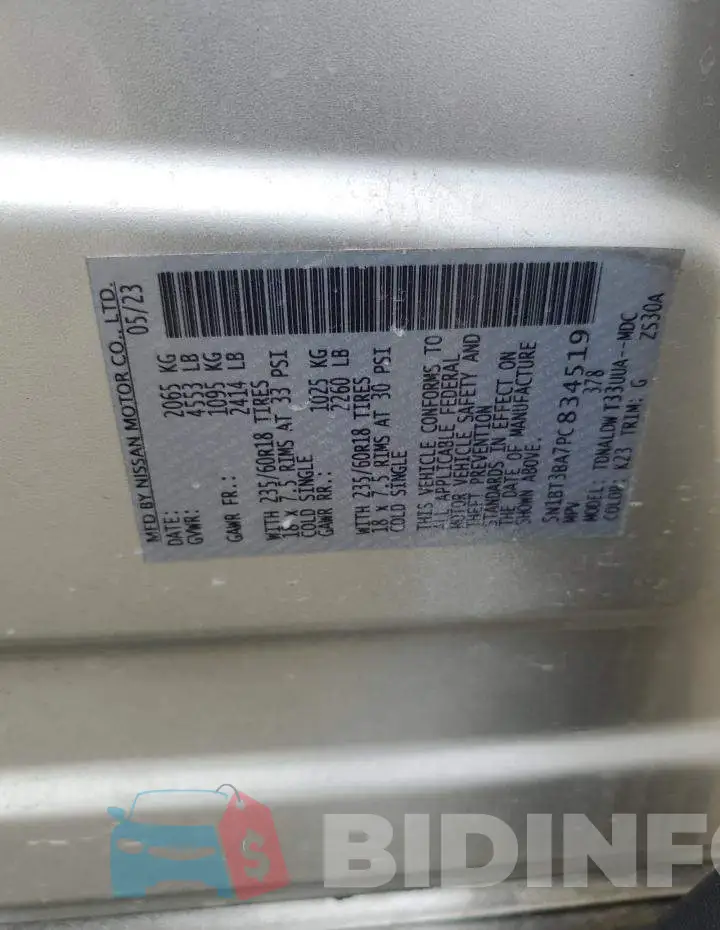5N1BT3BA7PC834519 Photo# 13
