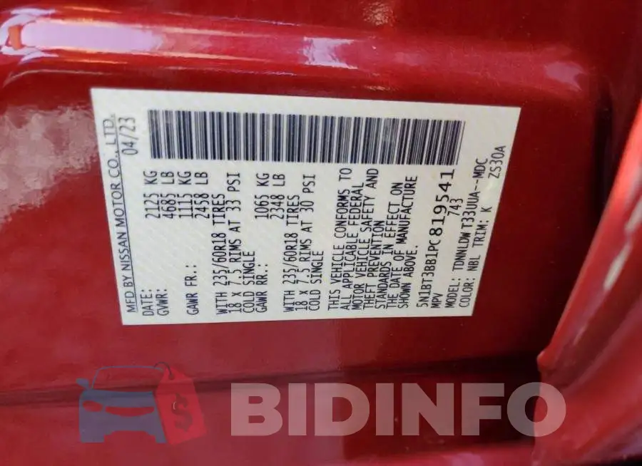 5N1BT3BB1PC819541 Photo# 13