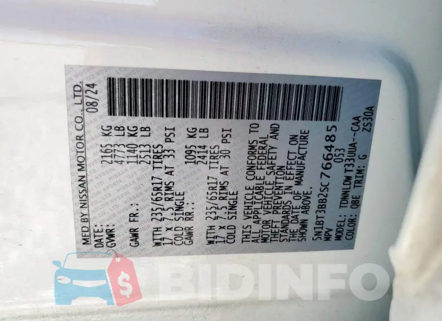 5N1BT3BB2SC766485 Photo# 12