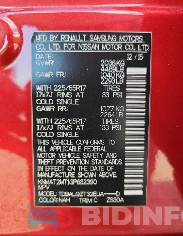 KNMAT2MT1GP632390 Photo# 13