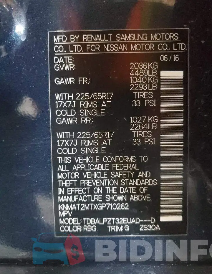 KNMAT2MTXGP710262 Photo# 13