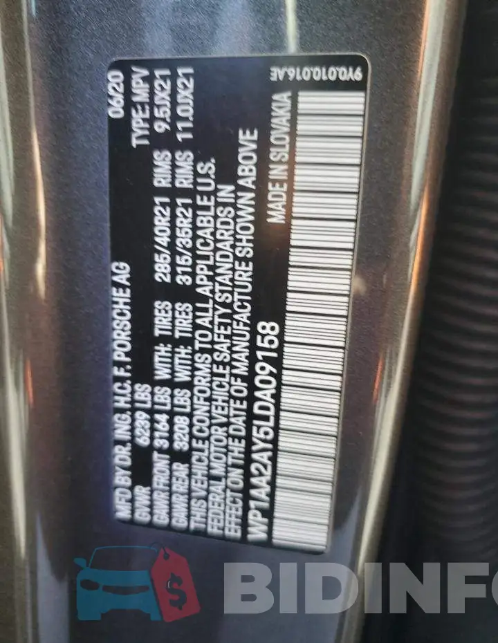 WP1AA2AY5LDA09158 Photo# 12