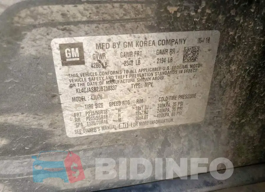 KL4CJASB2JB710337 Photo# 13
