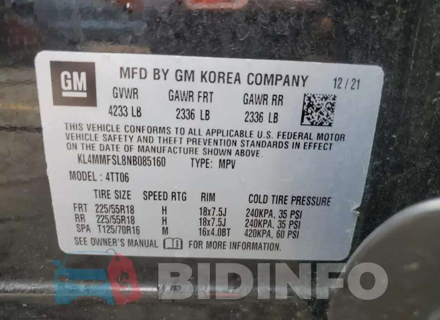 KL4MMFSL8NB085160 Photo# 13
