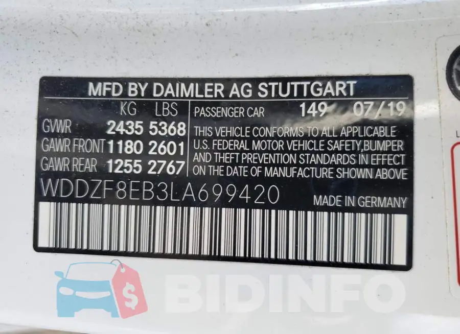 WDDZF8EB3LA699420 Photo# 12