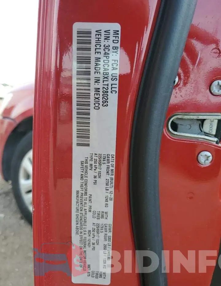 3C4PDCABXLT280263 Photo# 13