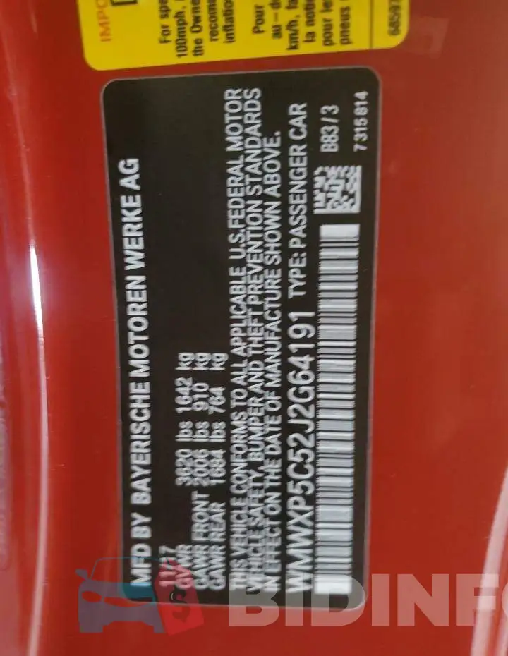 WMWXP5C52J2G64191 Photo# 12