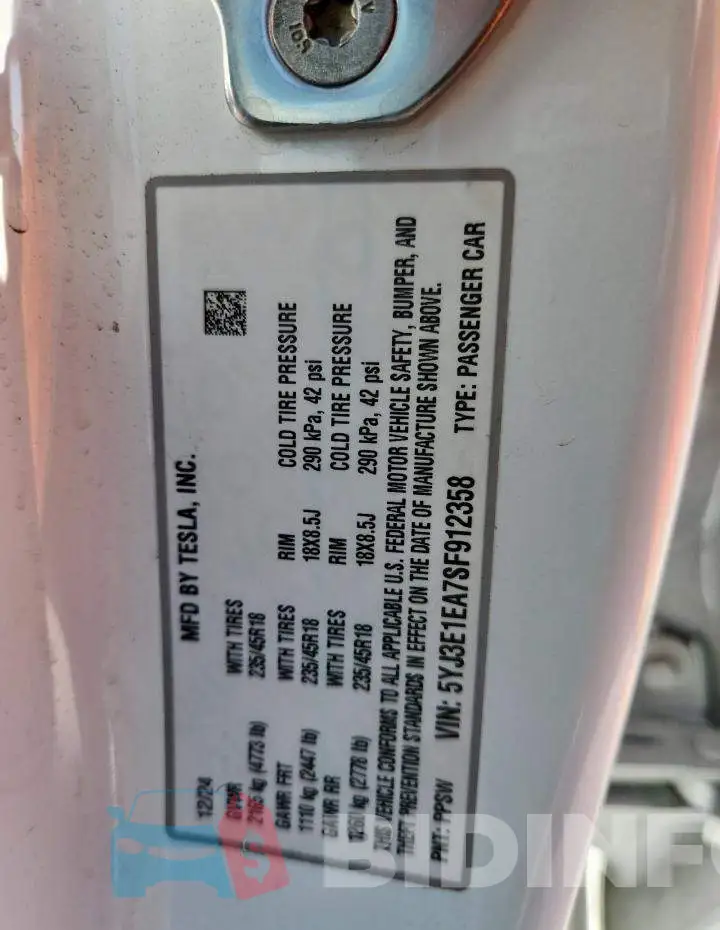 5YJ3E1EA7SF912358 Photo# 13
