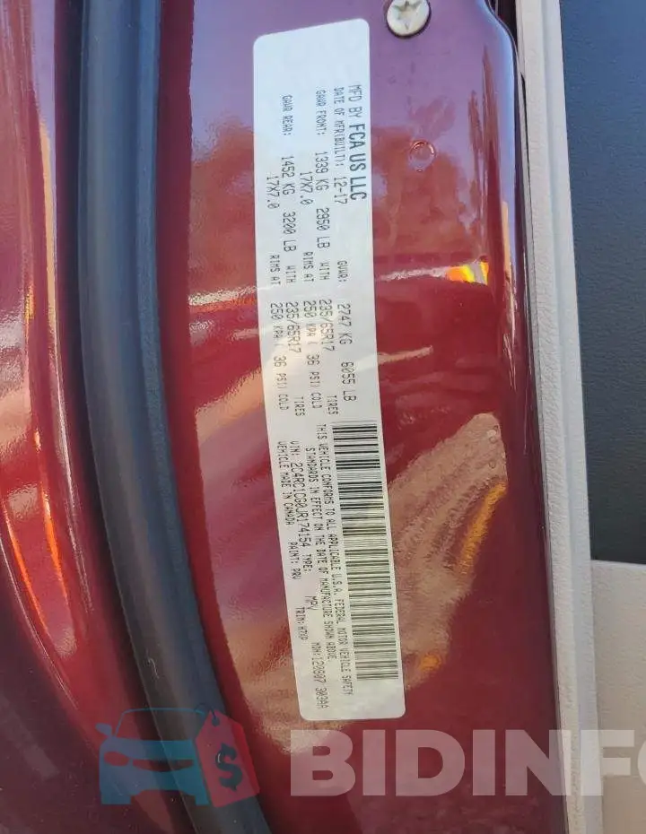 2C4RC1CG0JR174154 Photo# 14