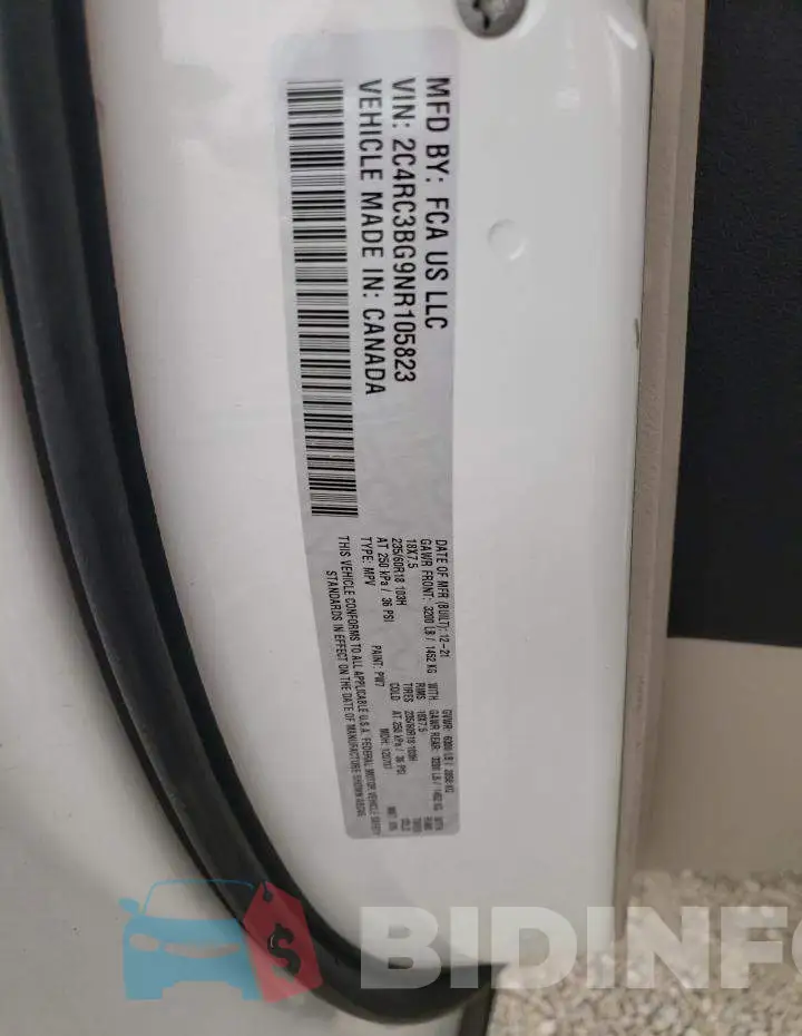 2C4RC3BG9NR105823 Photo# 13