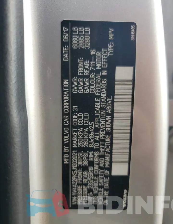 YV4A22PK5J1202021 Photo# 13