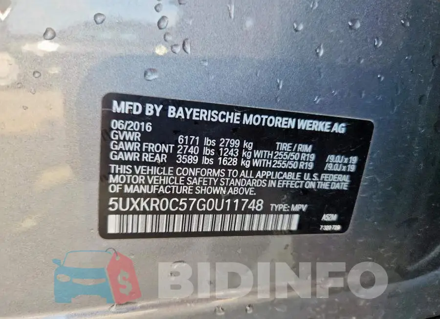 5UXKR0C57G0U11748 Photo# 13