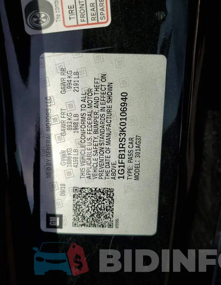 1G1FB1RS3K0106940 Photo# 12