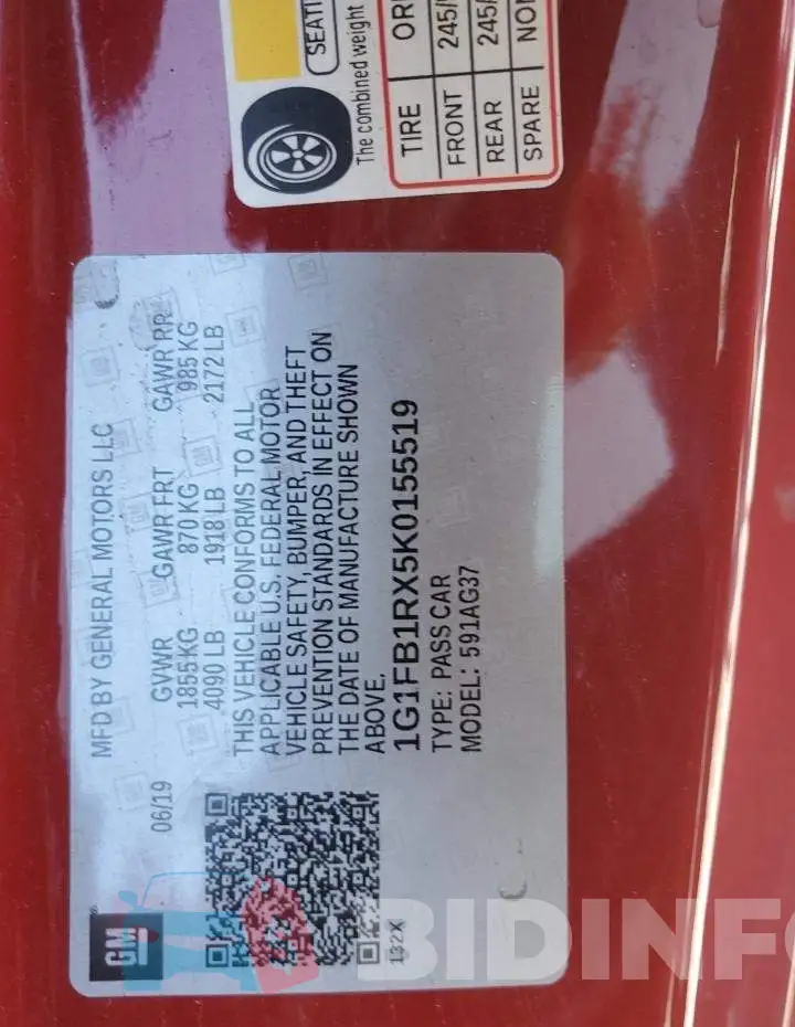 1G1FB1RX5K0155519 Photo# 12