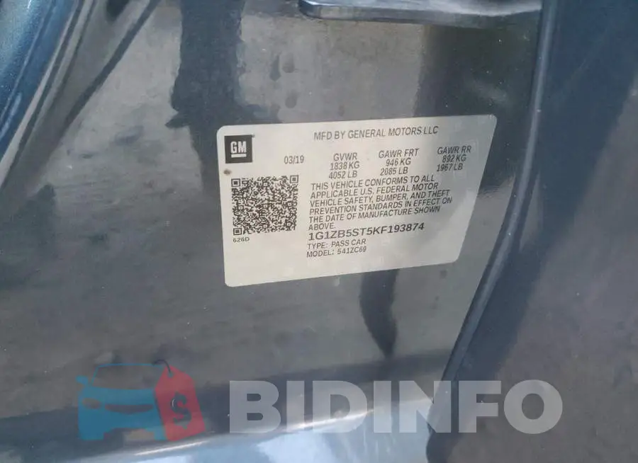 1G1ZB5ST5KF193874 Photo# 12