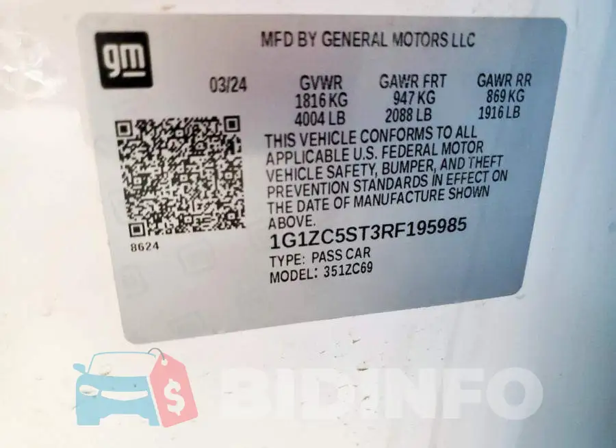 1G1ZC5ST3RF195985 Photo# 12