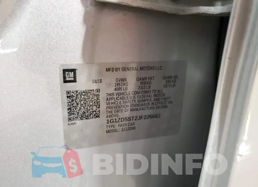 1G1ZD5ST2JF226662 Photo# 12