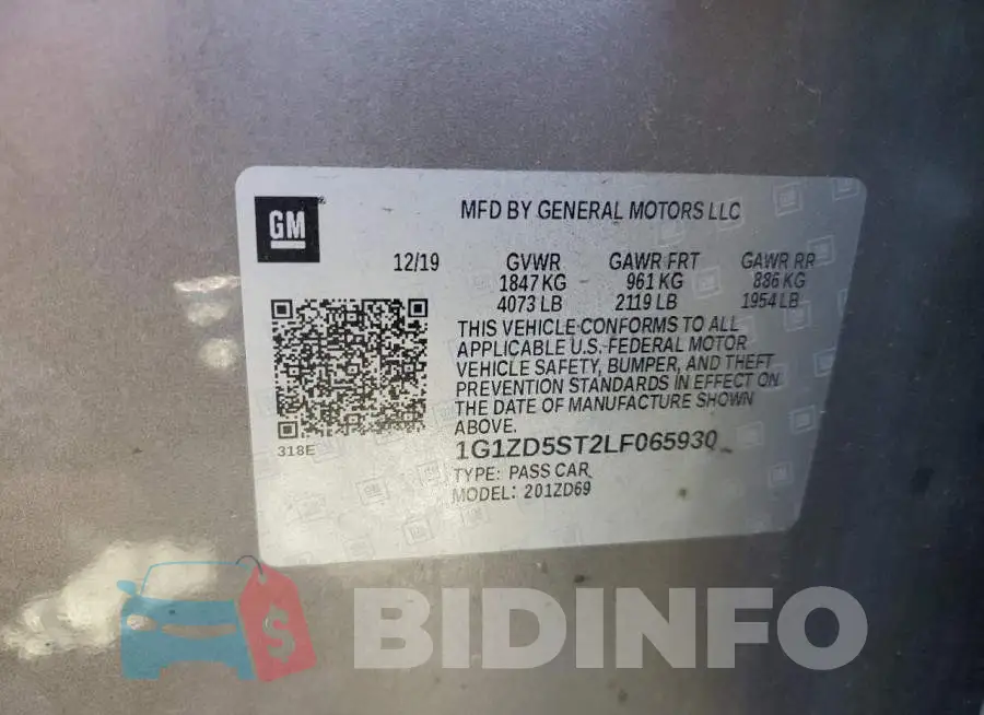 1G1ZD5ST2LF065930 Photo# 12