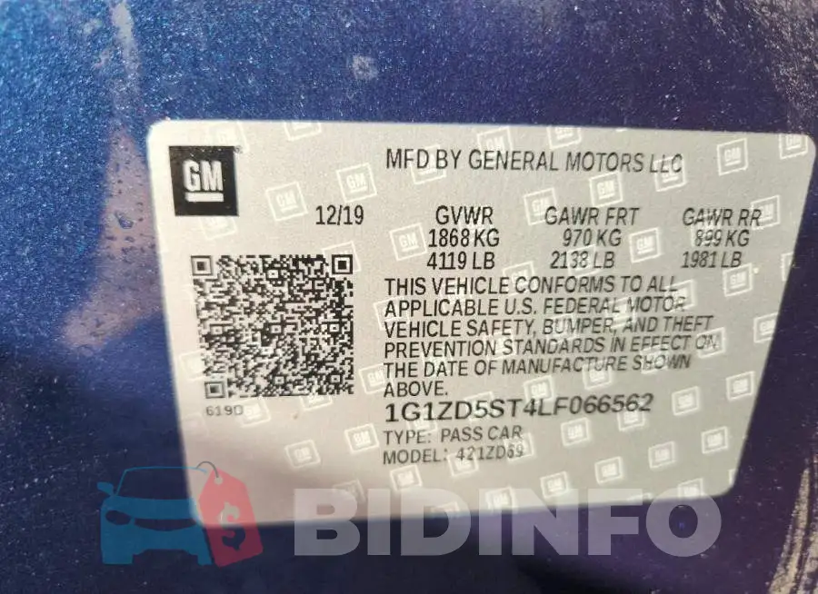 1G1ZD5ST4LF066562 Photo# 12