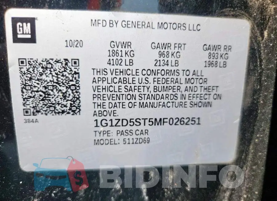 1G1ZD5ST5MF026251 Photo# 12