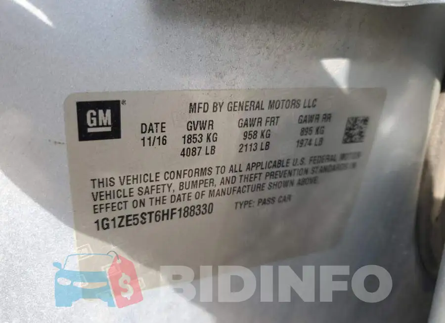 1G1ZE5ST6HF188330 Photo# 12