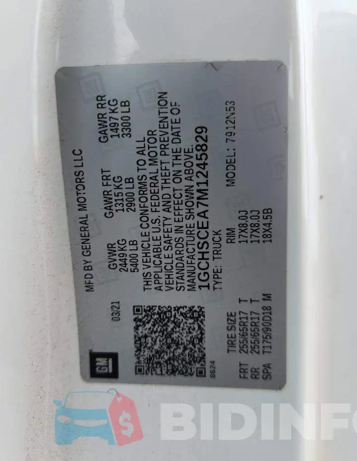 1GCHSCEA7M1245829 Photo# 12