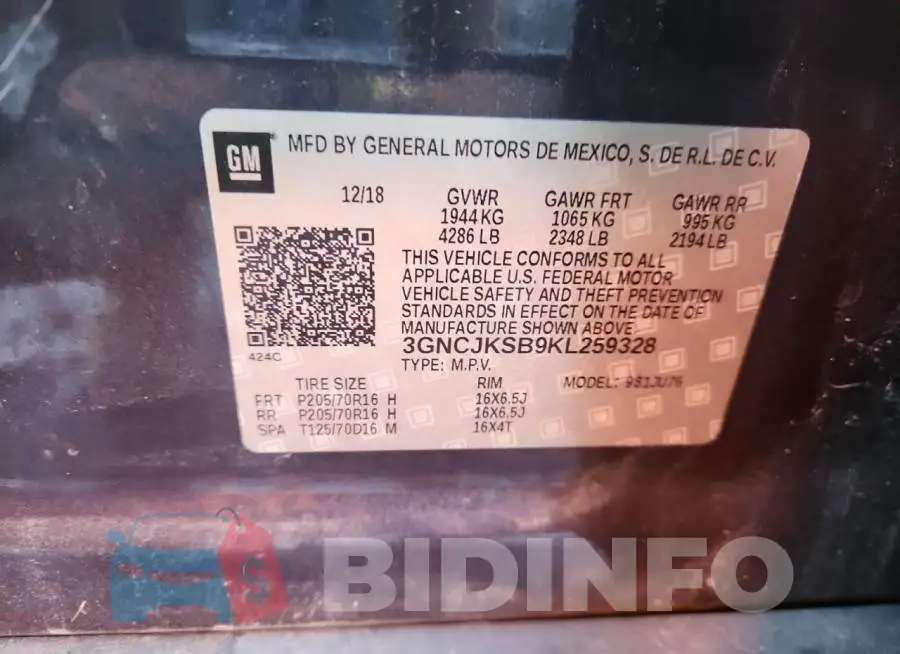 3GNCJKSB9KL259328 Photo# 13