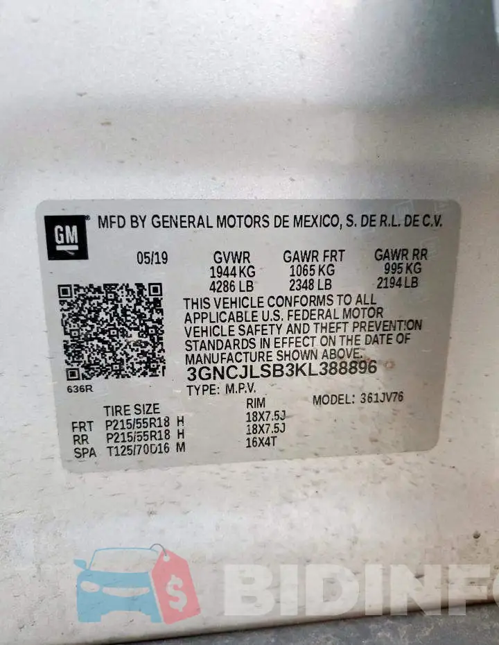 3GNCJLSB3KL388896 Photo# 13