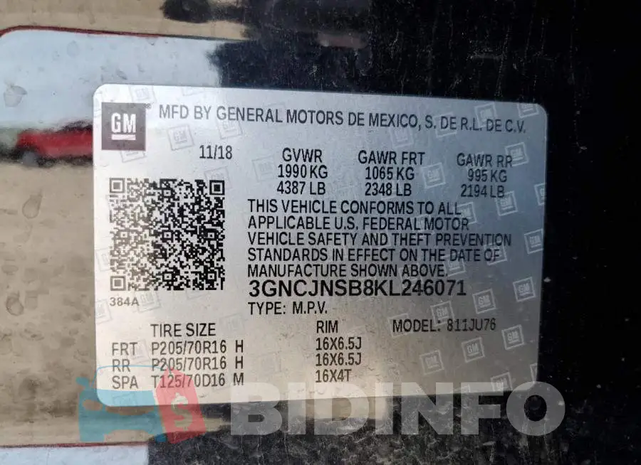 3GNCJNSB8KL246071 Photo# 13