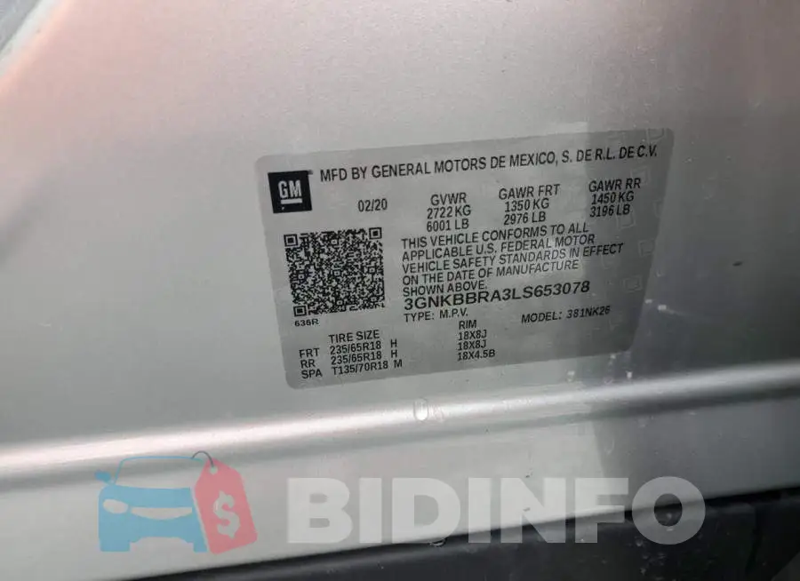 3GNKBBRA3LS653078 Photo# 13